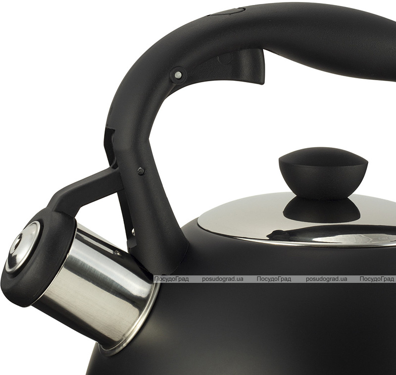 Чайник Ofenbach Magic Kettle 2л з нержавіючої сталі зі свистком, чорний матовий