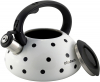 Чайник Ofenbach Polka Dot Kettle 2.5л з нержавіючої сталі зі свистком, в чорний або білий горошок