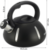 Чайник Ofenbach Happy Kettle 2л з нержавіючої сталі зі свистком, чорний матовий
