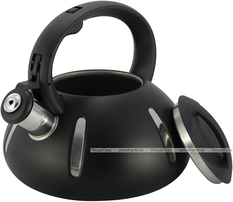 Чайник Ofenbach Happy Kettle 2л з нержавіючої сталі зі свистком, чорний матовий