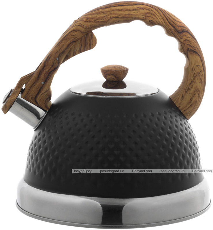 Чайник Ofenbach Whistling Kettle Black 2.7л нержавіюча сталь зі свистком, чорний