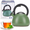 Чайник Ofenbach Silver 2.7л нержавіюча сталь, зі свистком, зелений матовий