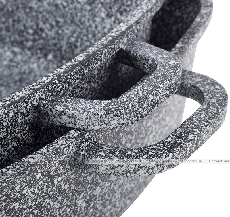 Набір 2 квадратні каструлі Ofenbach Snow Marble 2.3л, 4.4л з двома прихватками