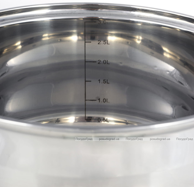 Каструля Ofenbach Casserole з нержавіючої сталі 3400мл зі скляною кришкою