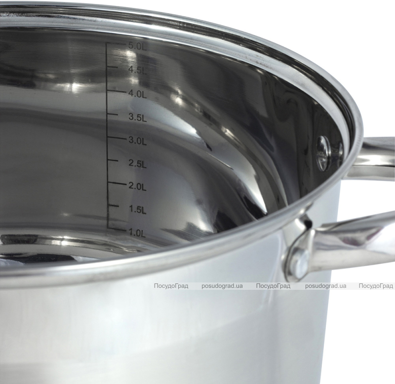 Каструля Ofenbach Casserole з нержавіючої сталі 6л зі скляною кришкою