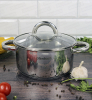 Каструля індукційна Ofenbach Casserole із нержавіючої сталі 2л зі скляною кришкою