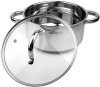 Каструля індукційна Ofenbach Casserole із нержавіючої сталі 3л зі скляною кришкою
