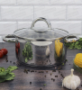 Каструля індукційна Ofenbach Casserole із нержавіючої сталі 3л зі скляною кришкою