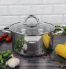 Каструля індукційна Ofenbach Casserole із нержавіючої сталі 4л зі скляною кришкою