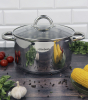 Каструля індукційна Ofenbach Casserole із нержавіючої сталі 5.5л зі скляною кришкою