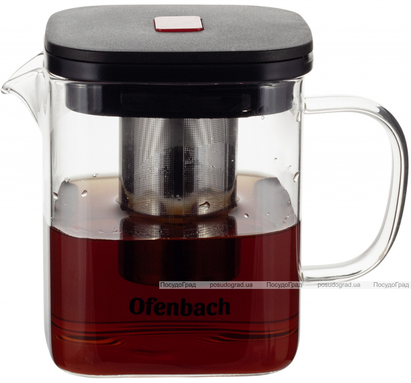 Чайник скляний заварювальний Ofenbach 600мл зі знімним ситечком (0612s)