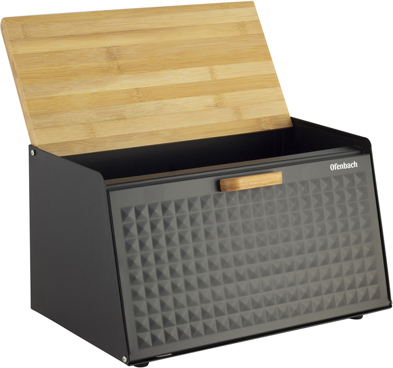 Хлібниця Ofenbach Breadbox 35.5х21.5х19.5см, нержавіюча сталь, чорний