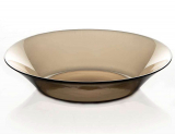 Стеклянная тарелка "Invitation Bronze" Ø22см, глубокая
