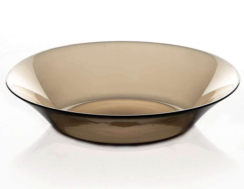 Скляна тарілка "Invitation Bronze" Ø22см, глибока