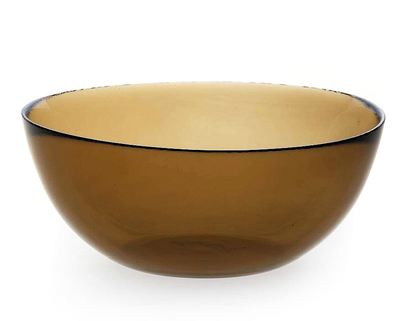 Скляна салатниця (миска) "Invitation Bronze" Ø22см