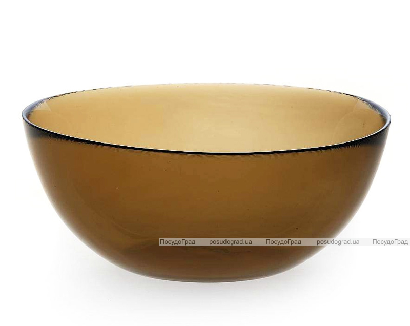 Скляна салатниця (миска) "Invitation Bronze" Ø22см
