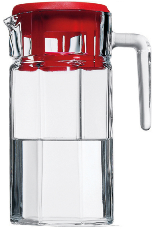 Глечик скляний Kosem Jugs 1235мл з пластиковою кришкою