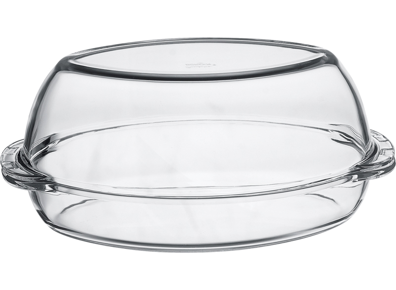 Гусятниця Borcam 1.7л з кришкою 2л, жароміцне скло