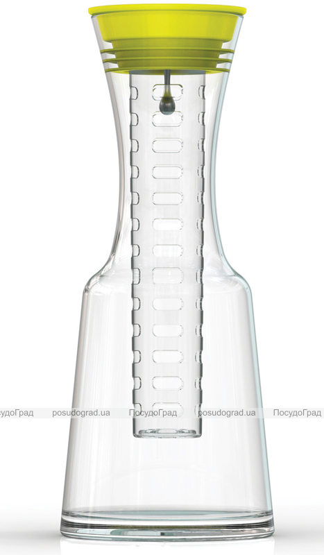 Графін ZestGlass 1100мл для лимонаду, вина і освіжаючих фруктово-ягідних напоїв (лаймова кришка)