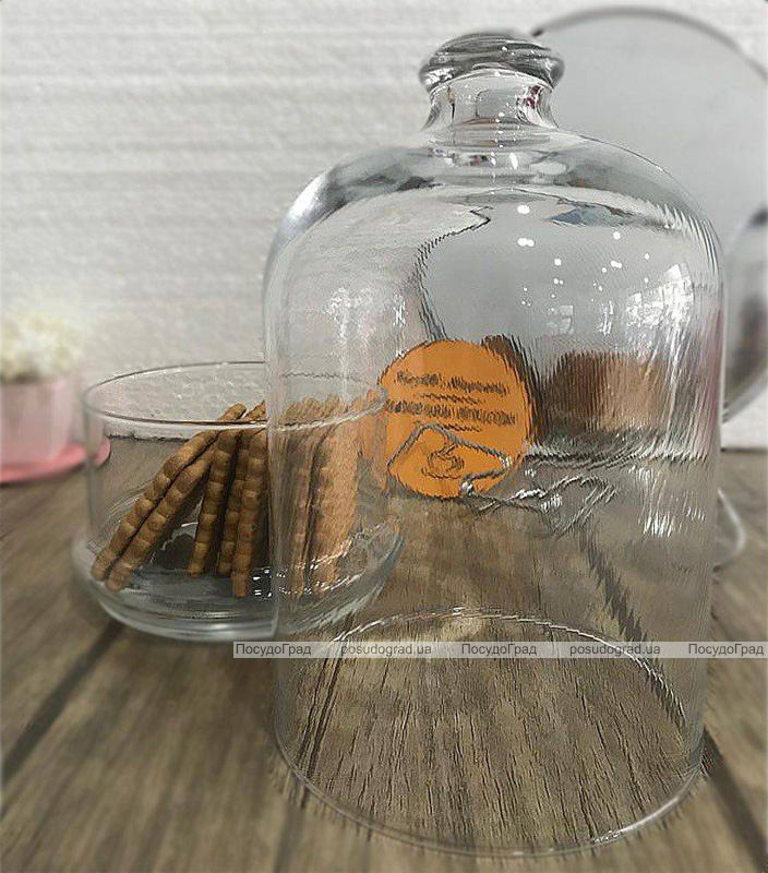 Цукерниця скляна Patisserie з високим ковпаком 20см