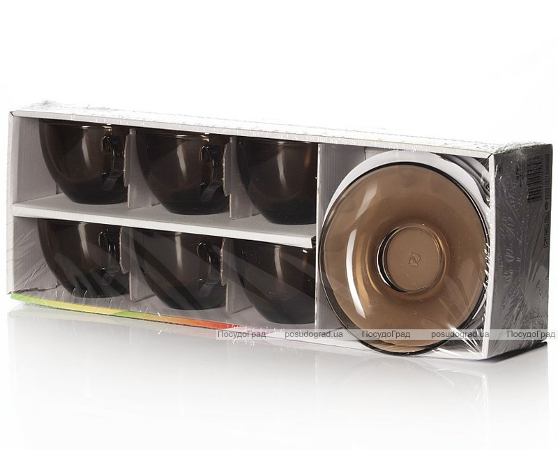 Чайний сервіз Basic Bronze 6 чашок 240мл і 6 блюдець