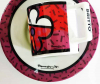 Кофейная пара Bergner "Britto" чашка 90мл и блюдце, керамика, малиновый