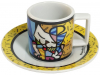 Кофейная пара Bergner "Britto" чашка 90мл и блюдце, керамика, желтый