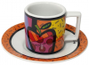 Кофейная пара Bergner "Britto" чашка 90мл и блюдце, керамика, оранжевый