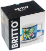 Кавова пара Bergner "Britto" чашка 90мл та блюдце, кераміка, синій