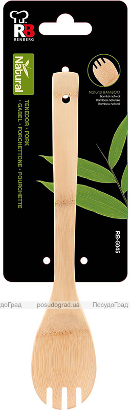 Виделка кухарська Renberg Natural life 30см, бамбук