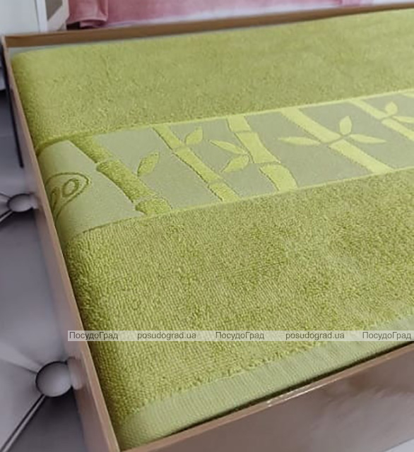 Махрове простирадло Belizza "Gold Yesil" 200х220см