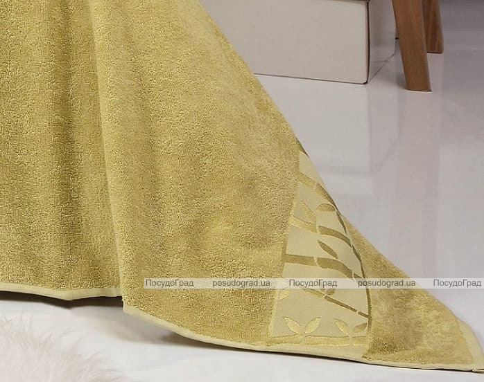 Махрове простирадло Belizza "Gold Yesil" 200х220см
