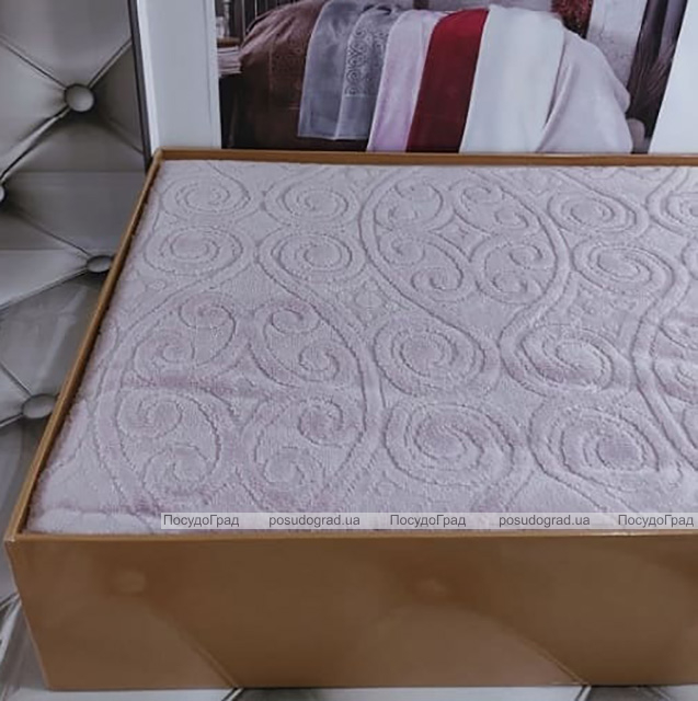 Велюрове простирадло Belizza "Hanzade Lila" 200х220см