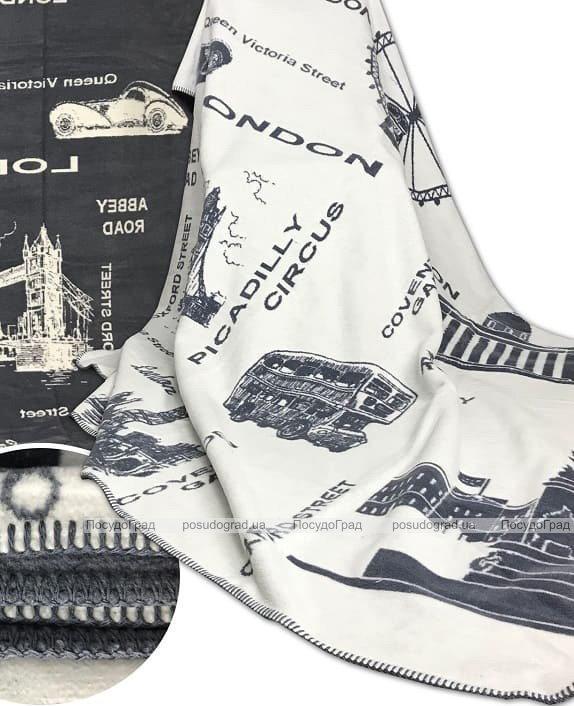 Плед BELIZZA "London" 200х220см, Євро