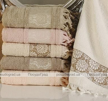 Набор 6 полотенец Pupilla Roza 70х140см (банные), хлопок