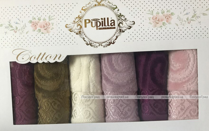 Набор 6 кухонных полотенец Pupilla M3227 30х50см, велюр