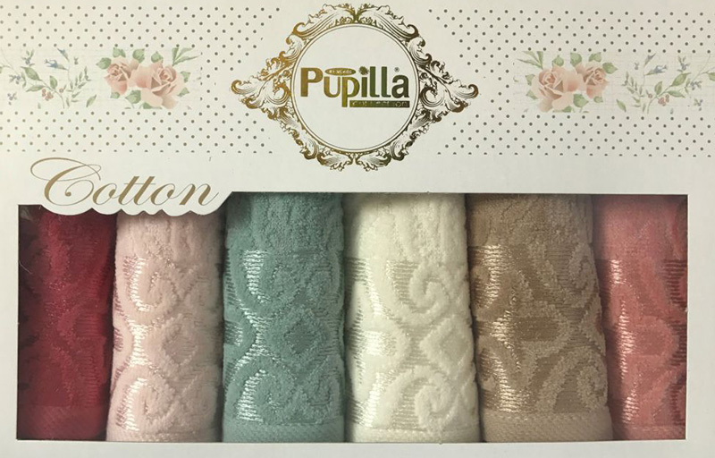 Набір 6 кухонних рушників Pupilla M3228 30х50см, велюр