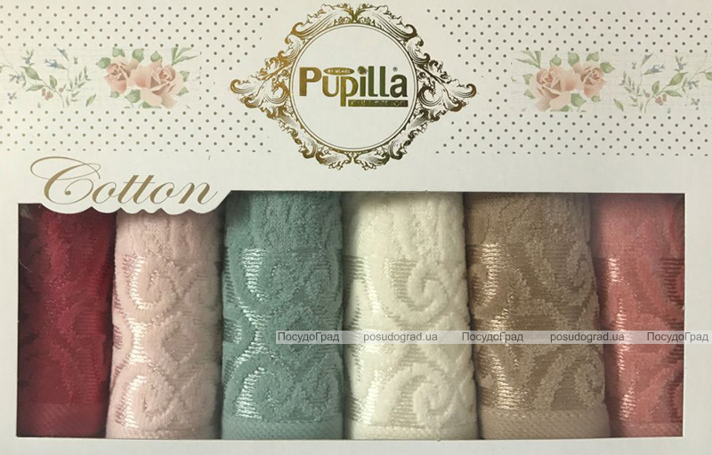 Набір 6 кухонних рушників Pupilla M3228 30х50см, велюр