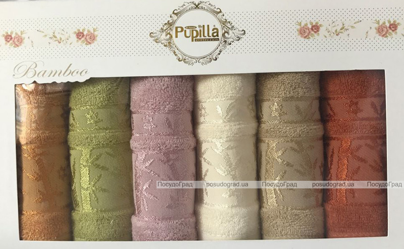 Набор 6 кухонных полотенец Pupilla M3238 30х50см, бамбук
