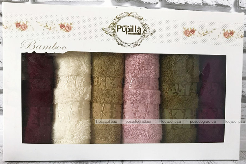 Набір 6 кухонних рушників Pupilla M3239 30х50см, бамбук