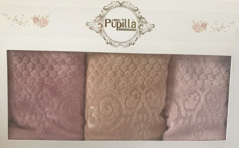 Набір 3 кухонних рушника Pupilla M3312 30х50см, велюр