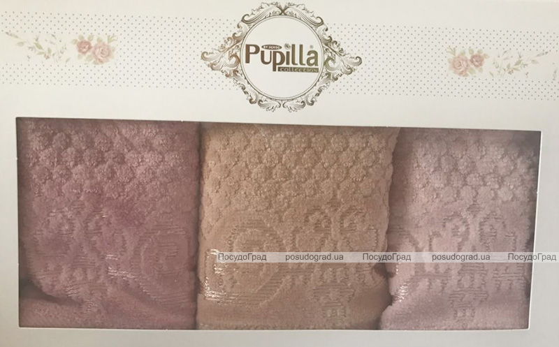 Набір 3 кухонних рушника Pupilla M3312 30х50см, велюр