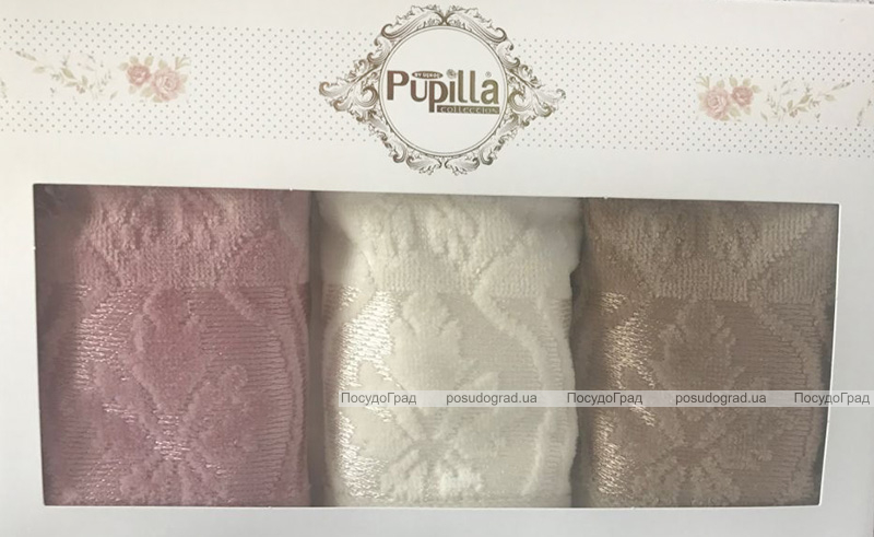 Набор 3 кухонных полотенца Pupilla M3313 30х50см, велюр