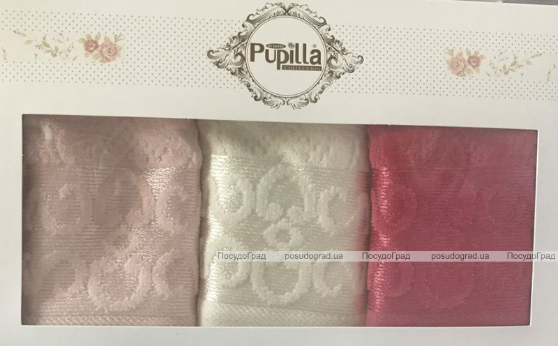 Набор 3 кухонных полотенца Pupilla M3315 30х50см, велюр