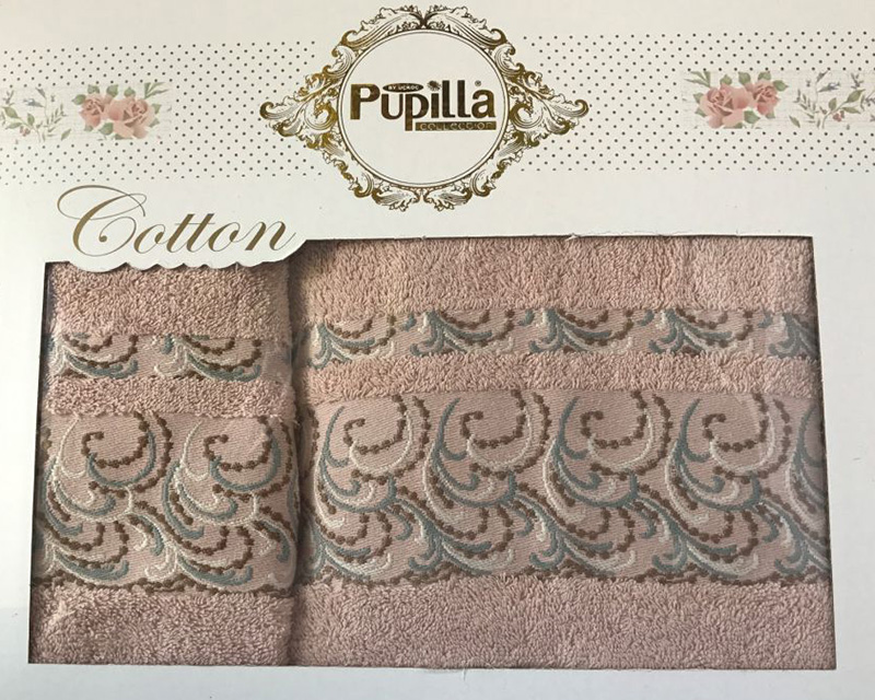 Набір 2 рушників Pupilla (50х90 та 70х140см) кавові, махра