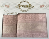 Набор 2 полотенец Pupilla (50х90 и 70х140см) светло-розовые, махра