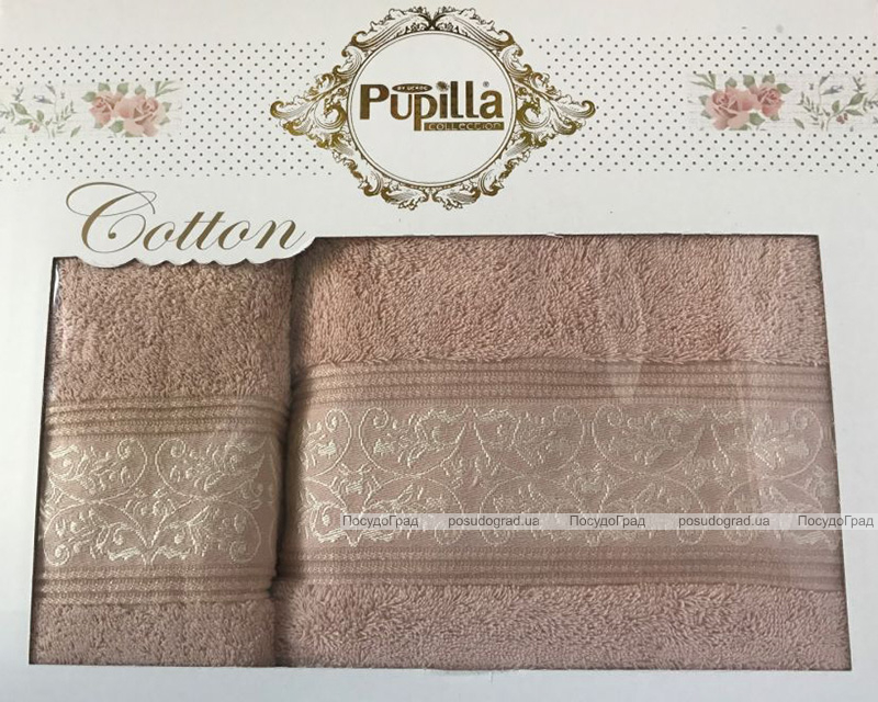 Набор 2 полотенец Pupilla (50х90 и 70х140см) карамельные, махра