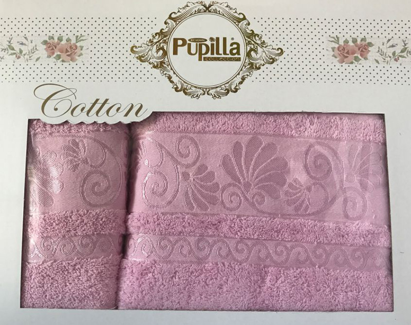 Набір 2 рушників Pupilla (50х90 та 70х140см) бузкові, махра