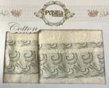 Набор 2 полотенец Pupilla (50х90 и 70х140см) белые, махра