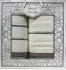 Набір 2 махрових рушника Sweet Dreams M11 (50х90 та 70х140см) білі